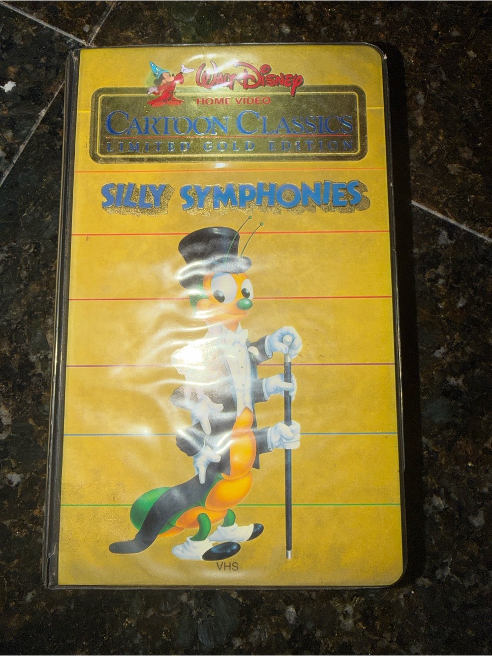 Disney VHS Cartoon Classics Silly Symphonies - Yellow Cover